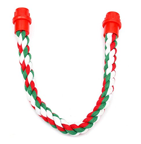 mkki Colorful Fashion Parrot Bird Toys Decorative Pet Bird Parrot Standing Rope Cockatiel Parakeet Conure Cage Swing Perch Toy - Thumbnail 5