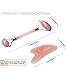 Rose Quartz Jade Roller and Scraping For Face, Natural Jade Roller Pink for Face to Eyes Neck Clear Toxin/Reduce Puffiness/Slimming/Remove Wrinkles/Anti-Aging Restoring, Valenttines Gift.
