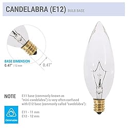 (Pack of 12) 15 Watt CTC Clear Candelabra Base