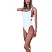 Lukitty Women's Sexy One Piece High Cut Backless Bikinis Bathing Suits Swimsuits