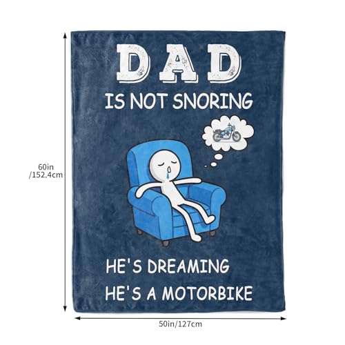 PRSTENLY Dad Gifts, 60 * 50in Fleece Blanket, Presents for Father from Daughter Son on Fathers Day Birthday Christmas Xmas