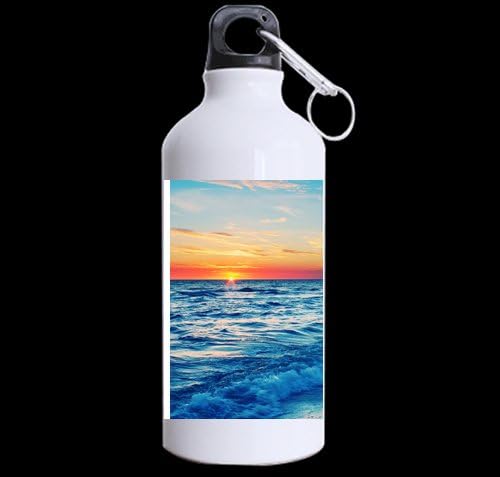 Beash Shore Night Customized Sports Water Bottle Art Printing Travel Cup Twin Sides