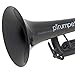 pBone Jiggs pTrumpet Plastic Trumpet w/Gig Bag and 3C and 5C Mouthpieces, Black, (PTRUMPET1BLK)
