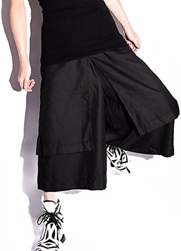 Amazon Alleglo アレグロ オリジナルブランド 日本製フェイクスカートワイドガウチョパンツ 袴パンツ ブラック 黒 メンズファッション ロングパンツ 通販
