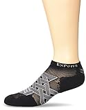 Thorlos Experia Unisex XECU Multi-Sport Thin Padded Compression Low Cut Sock, Black, Small