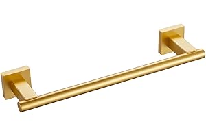 Miyili 12-Inch Hand Towel Bar Stainless Steel Towel Holder Rack for Bathroom or Kitchen Wall Mount Gold Finish, A02G30A