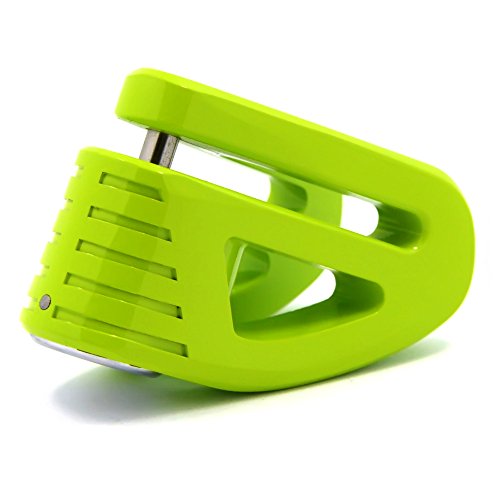 Acekit Veison Bicycle And Motorcycle Brake Disc Lock Heavy Duty Strengthen Body Sawing Resistant With Four Ribs 6mm Harden Lock Pin With Remind Cable-Green