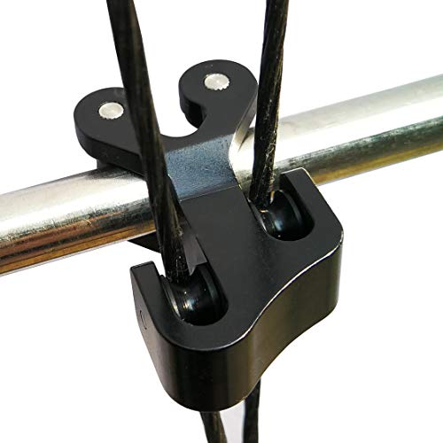 HRCHCG 3/8 inch Aluminum Compound Bow Cable Slide Archery Bow String Splitter Roller Glide Replacement Bowstring Separator Arrow Pulley (Black) - Thumbnail 6