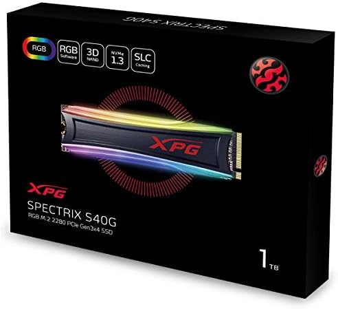 Amazon Com Xpg Spectrix S40g 1tb Rgb Pcie Gen3x4 M 2 2280 Ssd 3500mb S Read 3000mb S Write Electronics