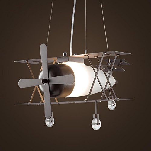 DMMSS Retro Lamp Single Head Industrial Plane Iron Art Glass Lamps