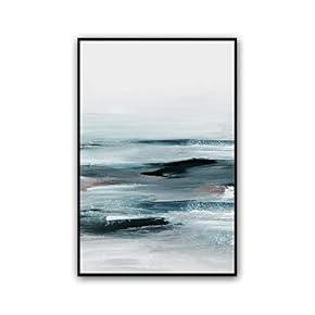 Framed Canvas Wall Art Abstract Color Block Canvas Prints Home Artwork Decoration for Living Room,Bedroom - 16x24 inches