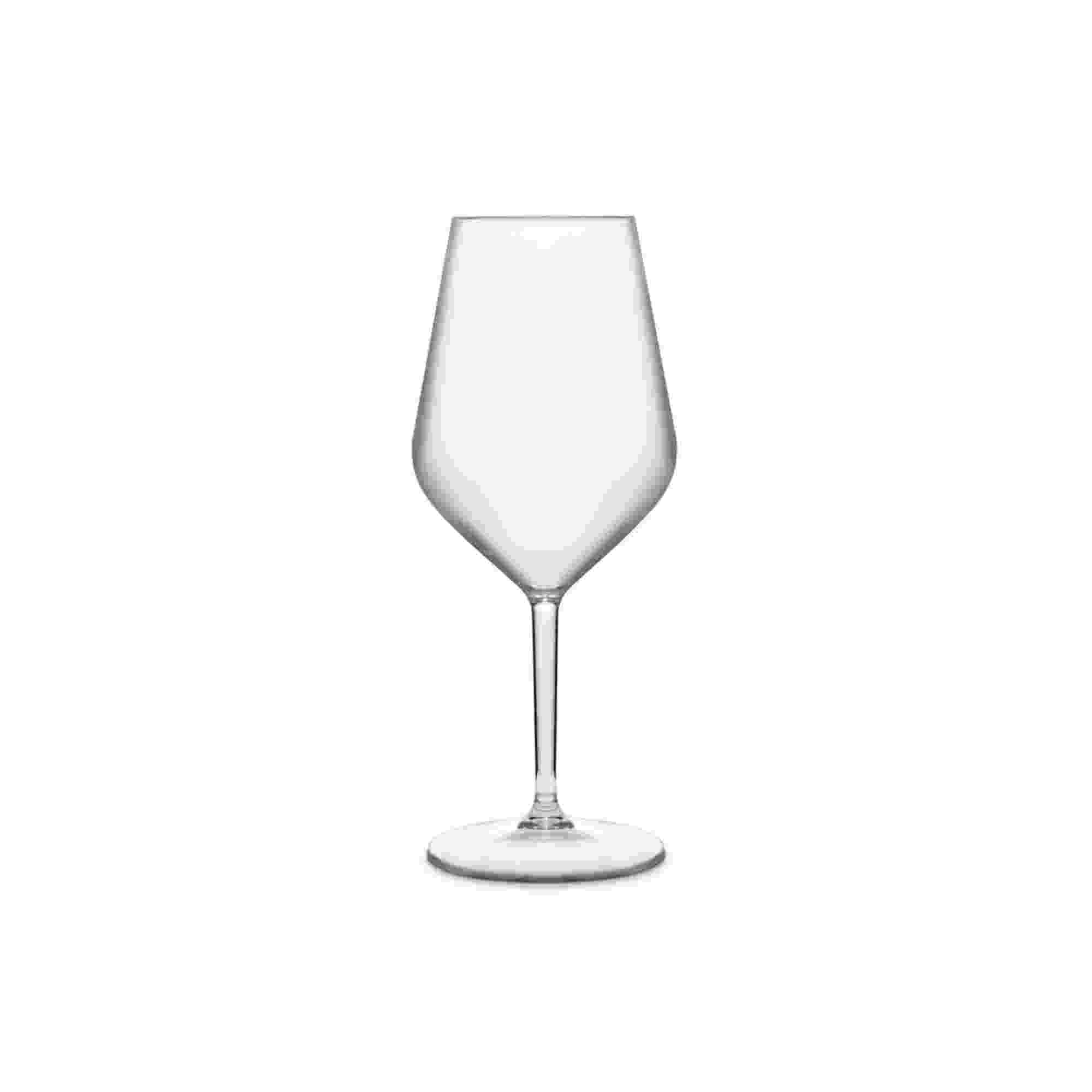 WAF RucBicchieri Set 6 Wine/Longdrink Glasses Event Tasting Blown STEMGLASS 47 cl. SHATTERPROOF, in Tritan, (Rigid Plastic), BPA-Free, Reusable and Dishwasher Safe (Transparent)