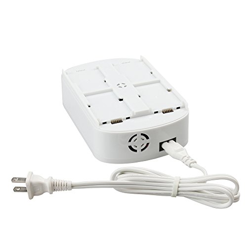 O'woda DJI Spark Batteries / Remote Controller Charger Hub Intelligent Sync 4 Battery Charging Dock with USB Charge Port to Cellphone / Power Bank (2 in 1 Charger)