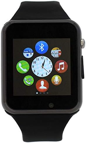 Connected watch compatible with Samsung Galaxy Note 9, CEKA TECH® Bluetooth Smart Watch with Curved Touch Screen Camera Support SIM/TF Card Sleep Pedometer