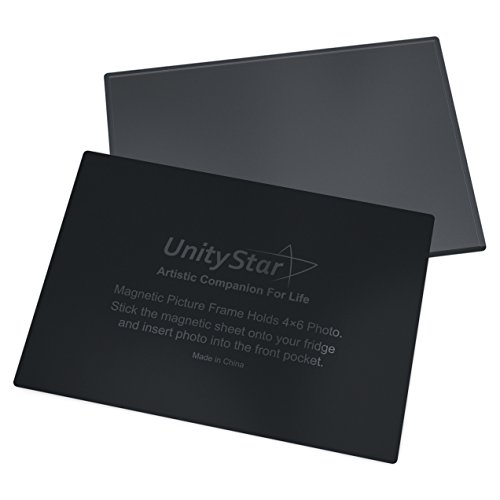 UnityStar 30-Pack Magnetic Picture Frames for Refrigerator,Holds 4x6 Inch Photos,Black