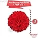 Valentines Day Decoration Set - Pack of 21 | Red Heart Garland for Valentines Day Decor | Red and White Paper Pompoms with Latex Balloons for Valentines Day Office Decorations | Valentine Decorations