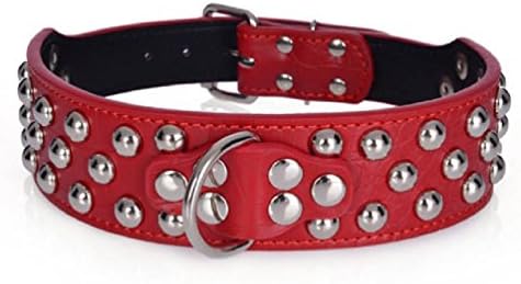 Inteeon Pet Series Unique Studded Faux Leather Dog Collar Large Pitbull Bully Terrier XS S M L