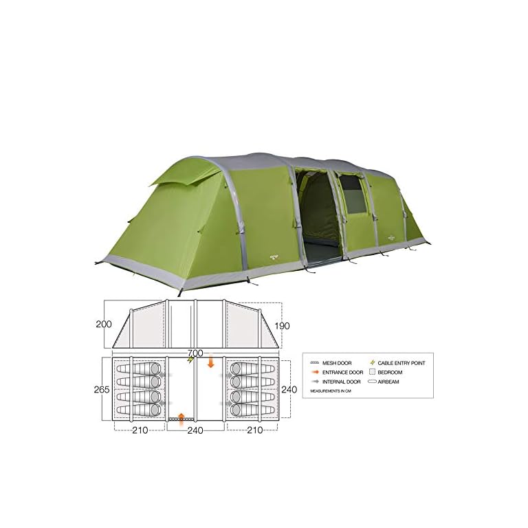 Vango Longleat Air 800XL Tent Treetops Barrons Caravans and Motorhomes Amazon