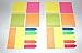 Sticky Notes Pad (Twin Pack) | Assorted Shapes 25 Per Pad | 11 Squares and Long Rectangles and Arrow Page Markers | Yellow Pink Green Orange Blue Red Colours