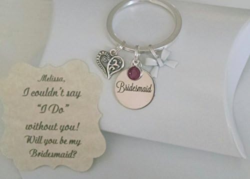 Personalized Bridesmaid Gifts, Bridesmaid Proposal, Will You Help Me Tie The Knot, Bridesmaid Ask, Will You Be My Bridesmaid, Gift For Bridesmaid, Key Chain, Wedding Month