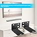 Lenink Wall Mount Bracket, Sound Bar Wall Mount Compatible with Bose WB-300 Sound Touch 300 Soundbar 500 and 700 Speaker (1 Pair, Black)