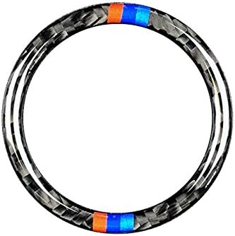 Ancher M-Color Circle Trim Fit for BMW E60 Engine Switch Start Stop Button Carbon Fiber 08-2010