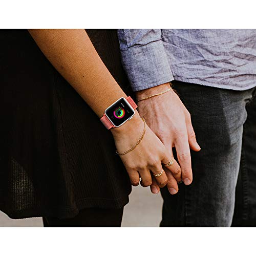 amBand Sport Loop Band Compatible with Apple Watch 38mm 40mm, Lightweight Breathable Nylon Replacement Band Compatible with iWatch Series 1/2/3/4, Sport, Edition-Nectarine