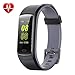 Willful Fitness Tracker, Heart Rate Monitor Activity Tracker Pedometer with Step Counter Sleep Monitor 14 Sports Tracking,Color Screen IP68 Waterproof,Fitness Watch for Men Women Kids (Black/Gray)