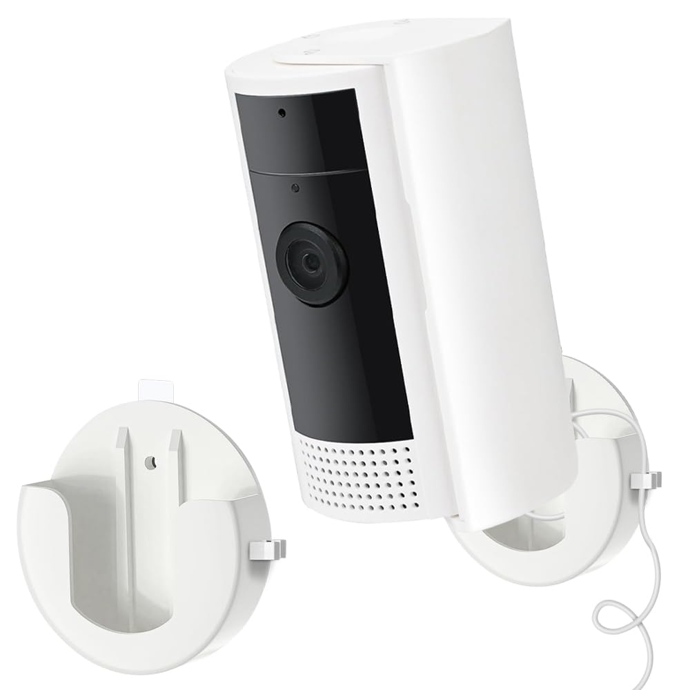 Photo 1 of 1 PCS Ring Camera Mount (1st Gen and 2nd Gen) Stick Up Mount Holder Compatible with Outdoor Security Camera, Security Mounting Bracket Camera Not Included (White)