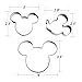 Kayaso Mickey Mouse Cookie Cutter, Stainless Steel, 3 PC (Mickey Mouse Set)
