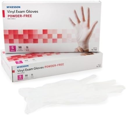 Mckesson Confiderm Vinyl Exam Gloves - Item Number 14-164Bx - Small - 50 Each/Box