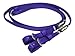 D.A. Brand Deluxe Nylon Bridle/Breast Collar w/Braided Rawhide Trim Horse Tack(Purple Draft)thumb 1