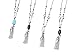 Onnea Cocktail Multi Colors Stone Tassel Necklace (Black Russian)