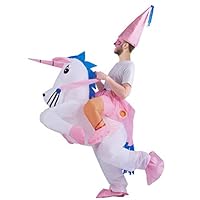 ATDAWN Inflatable Unicorn Rider Costume, Inflatable Costumes, Halloween Costume, Blow Up Costume, Adult Size