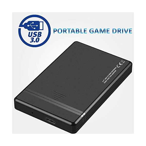 Storite 500 GB externes Gaming-Laufwerk, 2,5-Zoll-Festplatte, tragbare Externe 3.0-USB-Festplatte, Speicherung und Backup, Game Drive für Xbox PS4 PS3 PC-Spiele Android (Schwarz) – Bild 7