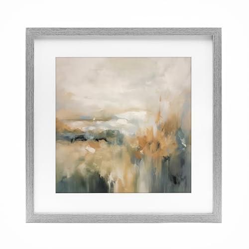 Stupell Industries Abstracted Pure Landscape Gray Framed Print Under Glass desi…