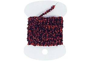 CREATIVE ANGLER Speckled Red Rayon Chenille Fly Tying Thread - Essential for Fly Tying Supplies, 2 Yards - Medium