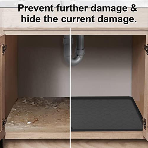 Eapele Under Sink Mat Kitchen Tray,34"x22",Flexible Waterproof