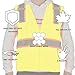 SHORFUNE High Visibility Mesh Safety Vest with 10 Pockets, Mic Tabs, Zipper and Reflective Strips, Reflective Construction Vest for Men and Women, ANSI/ISEA Standards, Yellow, XL