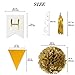 Alodidae White and Gold Birthday Decorations, White Happy Birthday Banner with Gold Foil Letters, Pom Poms Flowers Kit, Hanging Swirl, Pennant Flags for 1st Birthday, Kids, Girl, Adult (White)