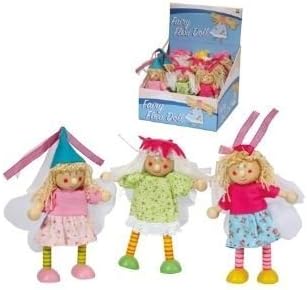 Wooden Flexible Fairy Doll Assorted Colours