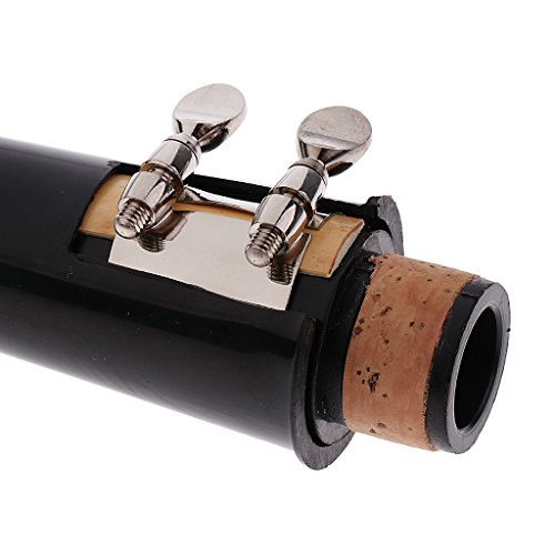 Dolity Nickel-Plated Clarinet Mouthpiece Clarinet Reed clip with Ligature Cap Set