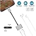 Headphone Adapter for iPhone Adapter Aux Audio Connector 3.5mm Earphone Jack Dongle Charger Splitter for iPad iPhone X/R/XS/XS Max 8/7 8/7Plus Accessories Compatible for iOS12 System(Silver Black)thumb 3