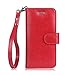 FYY Designed for iPhone SE Case 2022 (3rd Gen) / iPhone SE Case 2020 (2nd Gen) / iPhone 7 Case/iPhone 8 Case, Luxury PU Leather Wallet Phone Case with Card Holder Flip Kickstand Cover Red