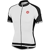 Castelli Entrata Full-Zip Jersey - ShortSleeve - Men's White/Black, L