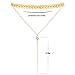 Layered Choker Necklace Set Gold Silver Choker Necklace with Pendant Metal Chokers Adjustable Lariat Choker Necklace Chain for Women Girls (Gold leaf)