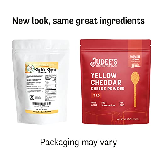 Judee’s Yellow Cheddar Cheese Powder 3lb 100 NonGMO, rBST Hormone