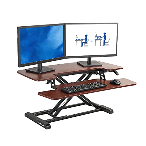 FLEXISPOT Stand Up Desk Converter 35" Standing Desk Riser with Deep