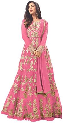 Royal Heaven Pink Soft Net Fabric Heavy Embroidered Designer Long Anarkali Salwar Suit
