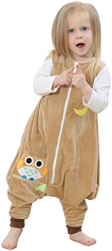Mycloth IDGIRL Baby Kids Toddler Flannel Zipper Pajamas Jumpsuit Romper (3-5 Years Old, Coffee)
